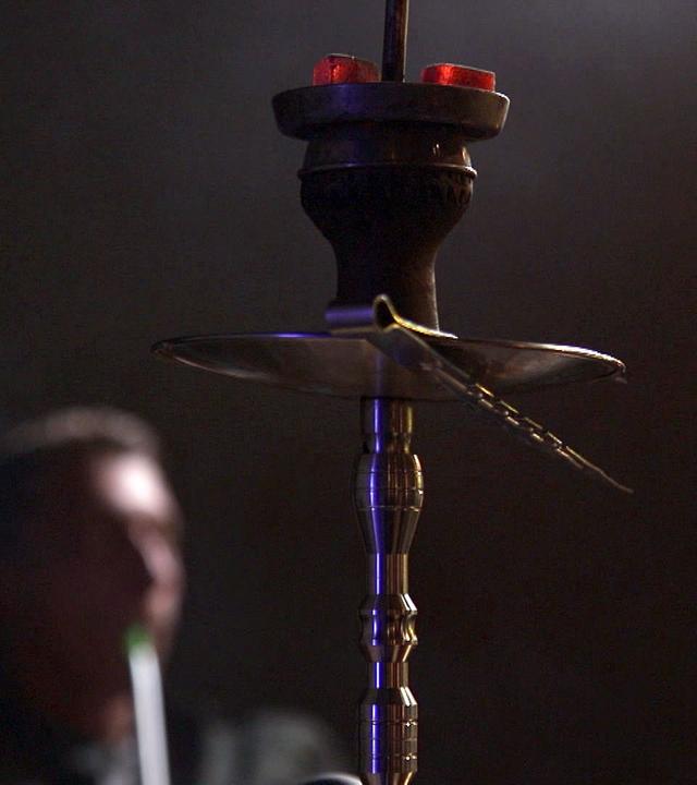 Shisha mit glühender Kohle