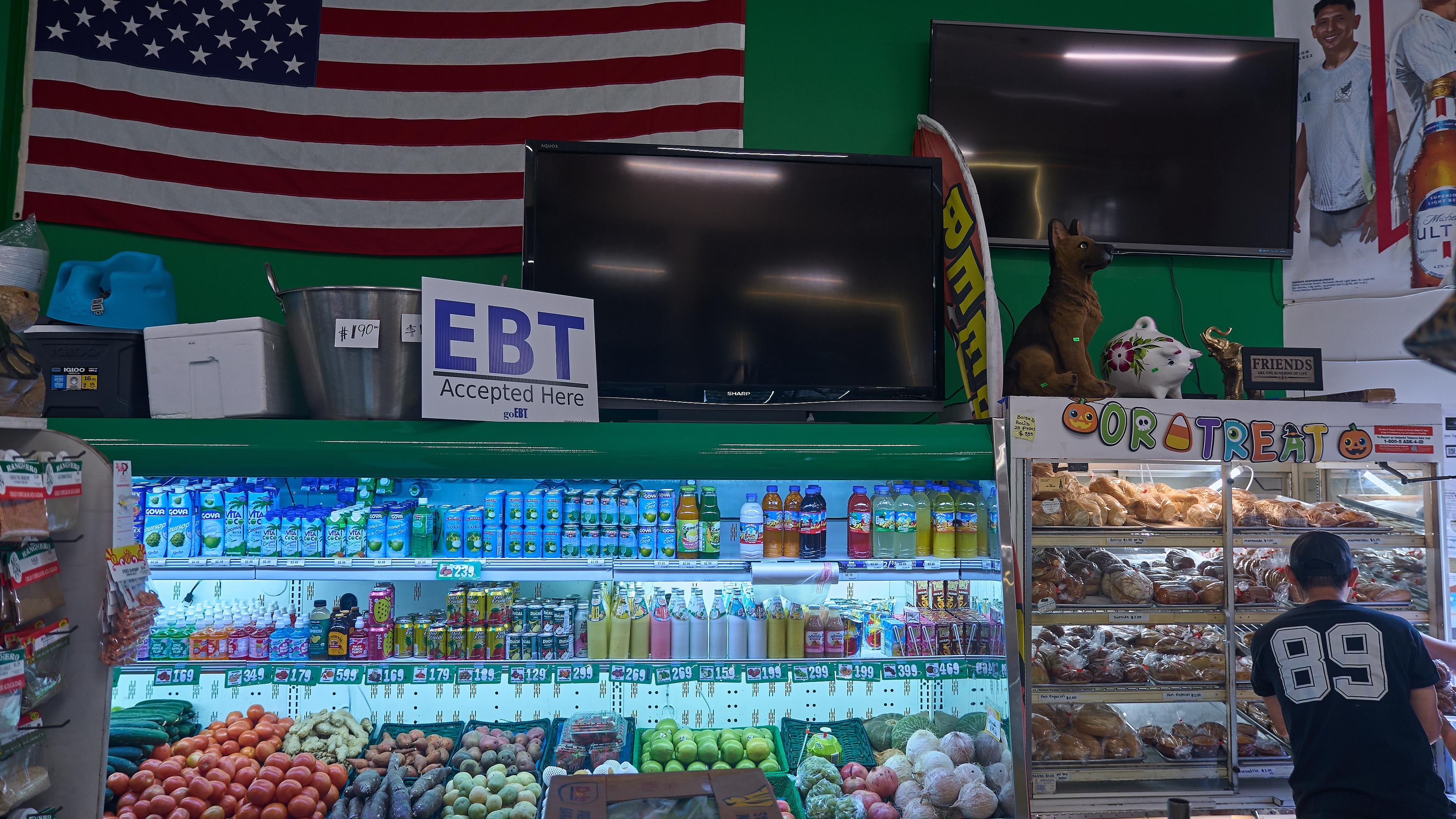 Ein Tresen eines amerikanischen Lebensmittelmarkts in Los Angeles.