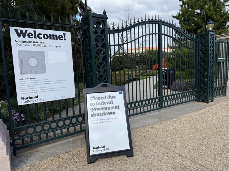 Verschlossene Tore: Der Hirshhorn Sculpture Garden in Washington D.C. ist wegen des Shutdowns geschlossen.
