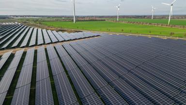 Ein großer Solarpark in Sachsen-Anhalt.
