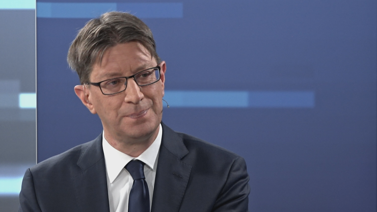 Marc Zöller im ZDF-Nachrichtenstudio 