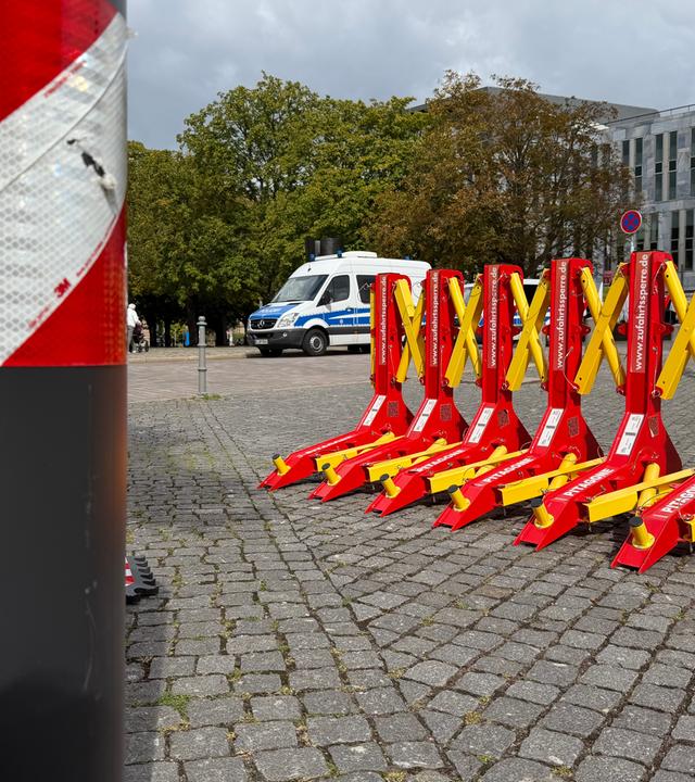 Sicherheitsvorkehrungen in Magdeburg am Tag vor der Landtagswahl