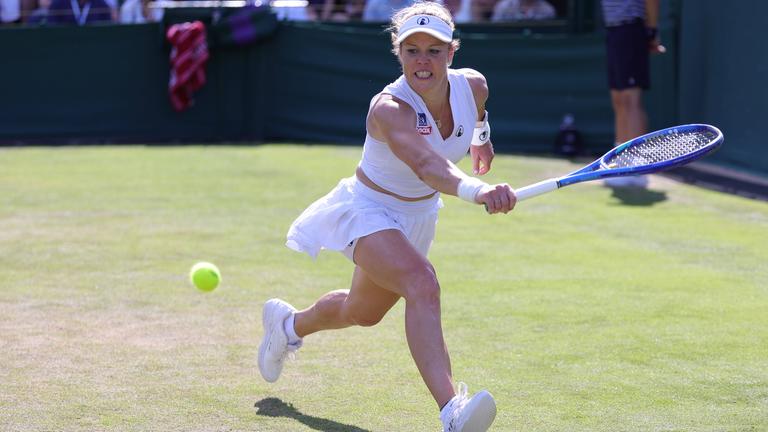 Laura Siegemund in Wimbledon in Aktion