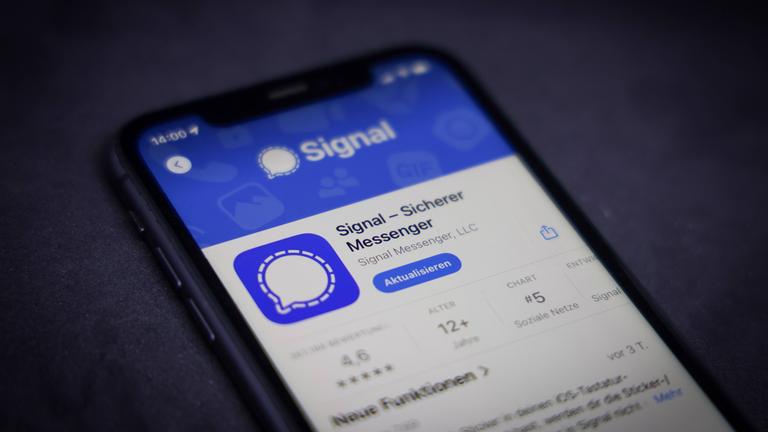 Signal-App auf einem Smartphone