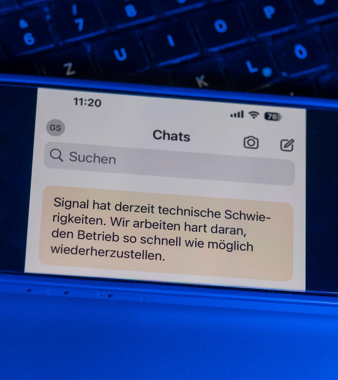 Signal-App: Info-Chat auf einem Smartphone