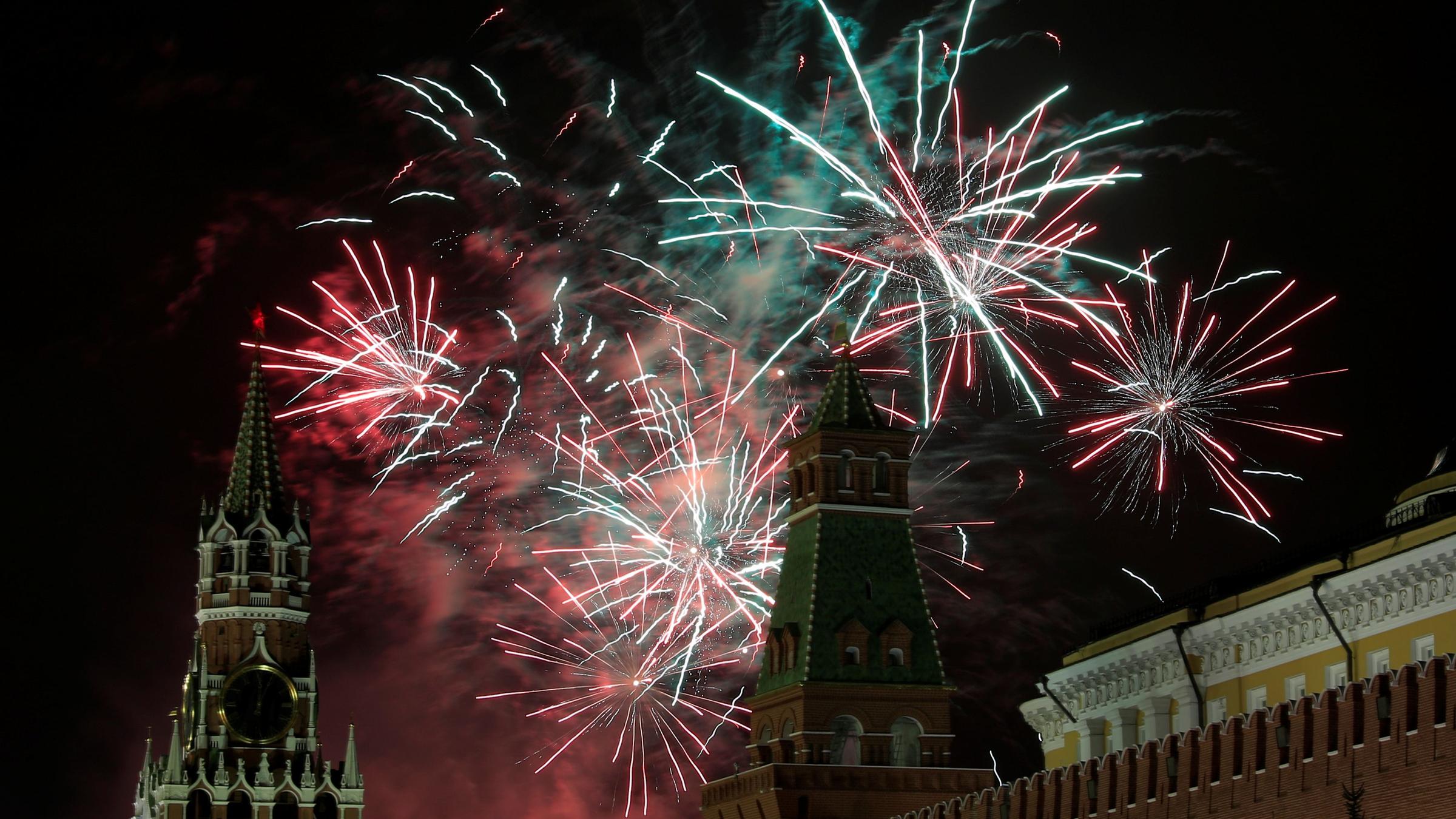Silvester in Moskau, Russland