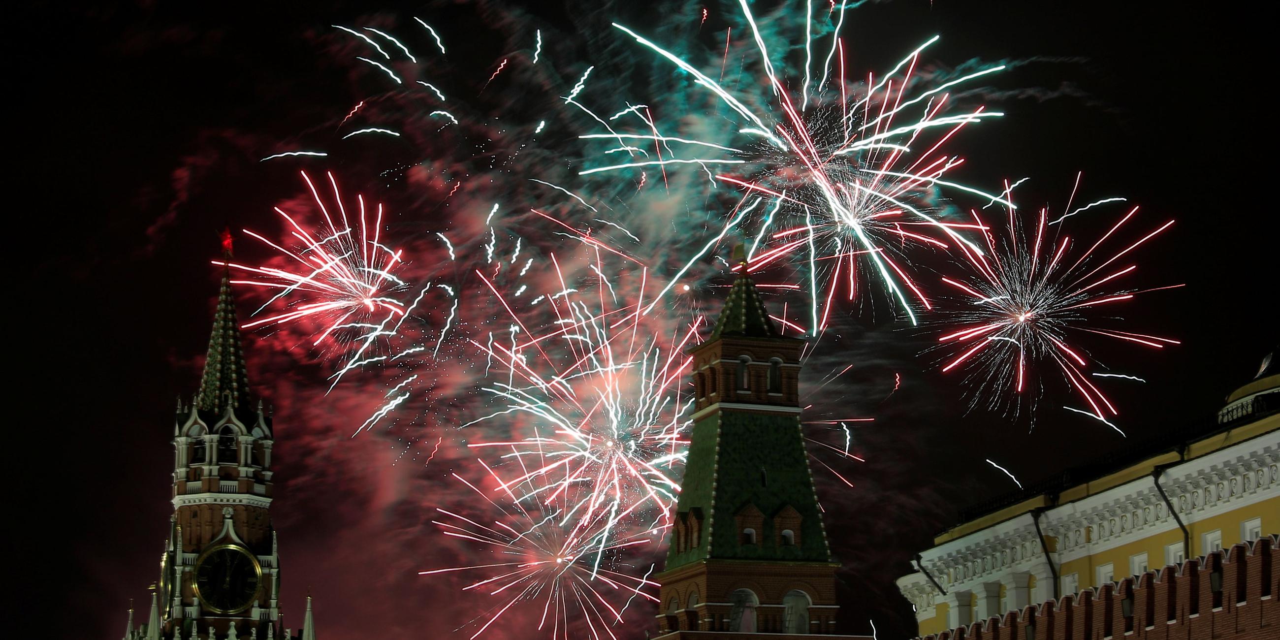 Silvester in Moskau, Russland