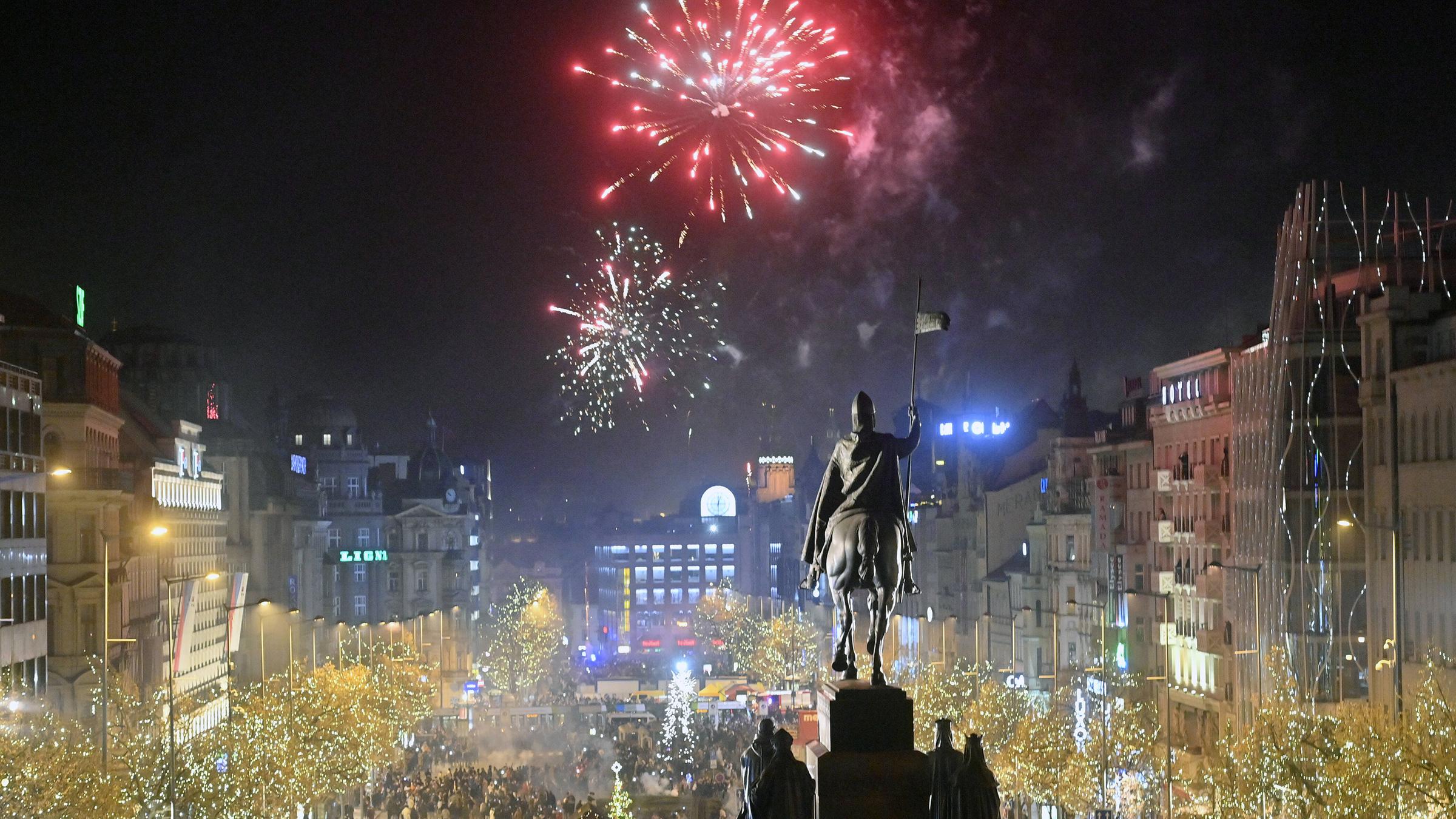 Feuerwerk in Prag
