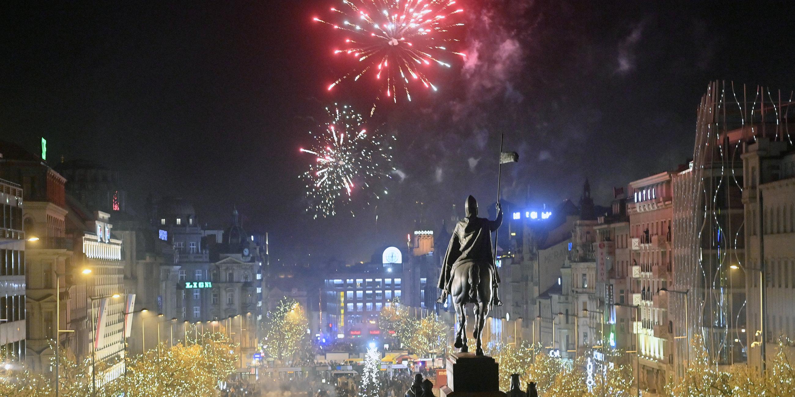 Feuerwerk in Prag