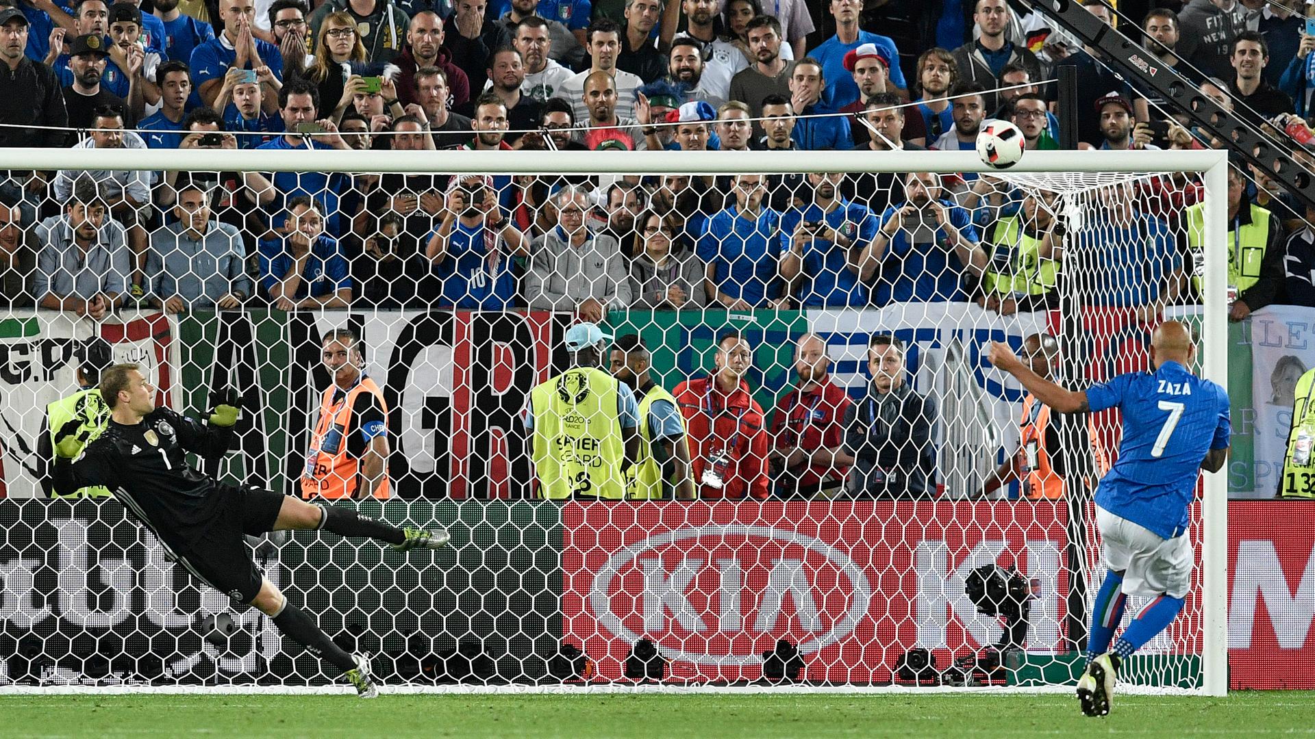 Simone Zaza verschiesst im Elfmeterschiessen des EM-Viertelfinale gegen Deutschland 2016