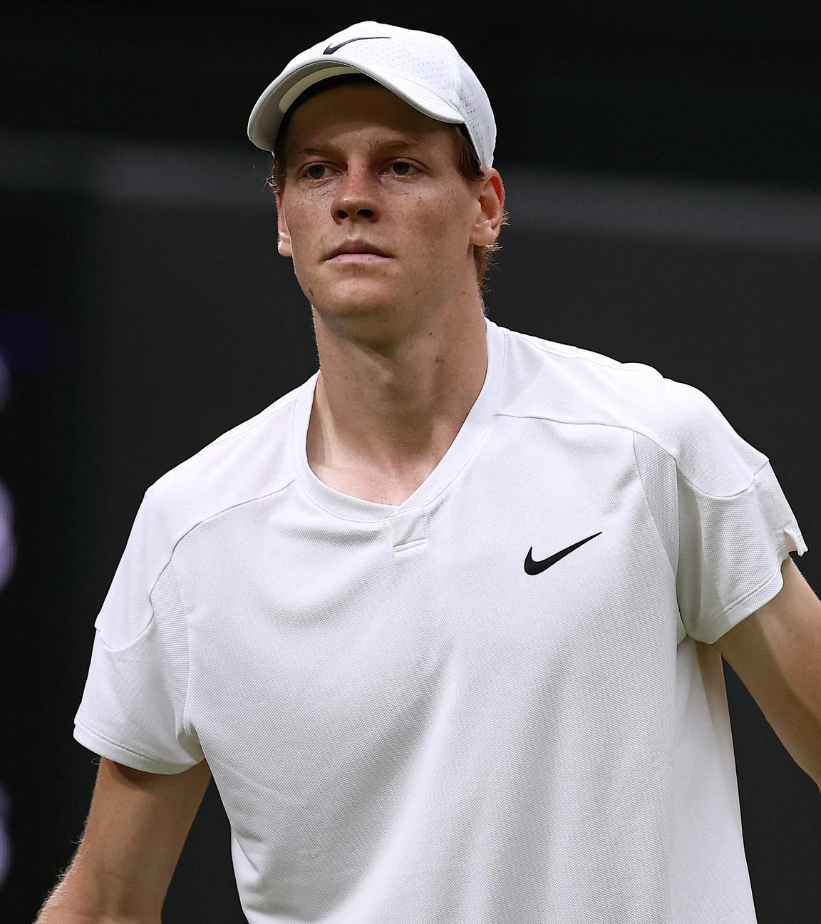 Jannik Sinner im Wimbledon-Viertelfinale 2024 gegen Daniil Medvedev