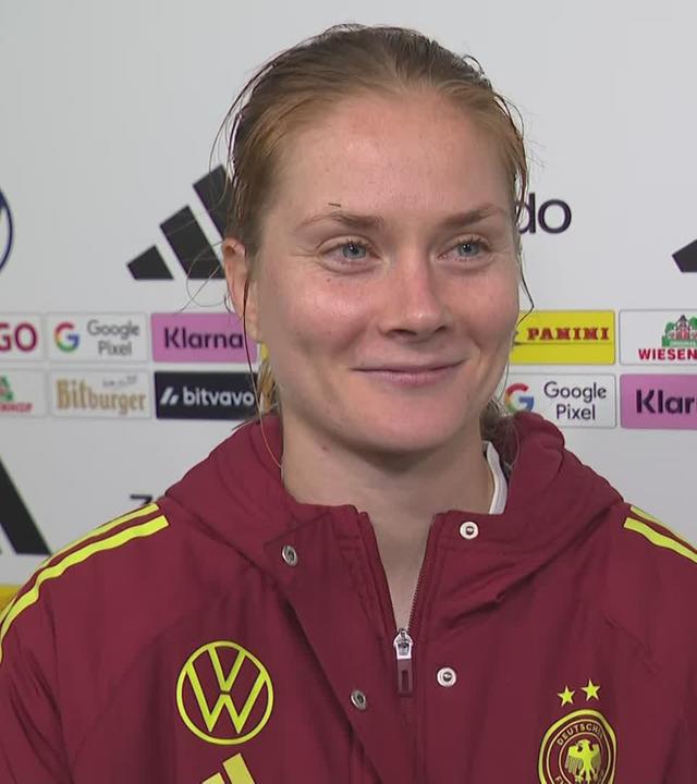 DFB-Kapitänin Sjoeke Nüsken im ZDF-Interview