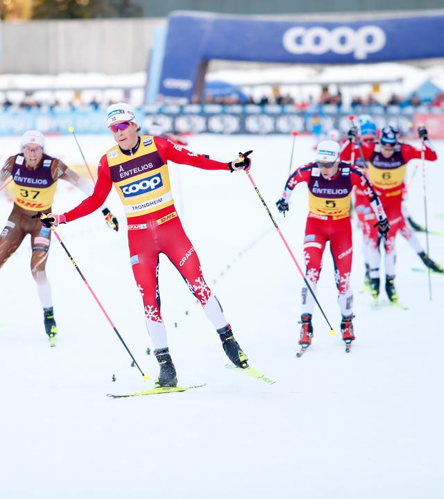 Skiathlon der Langläufer im norwegischen Trondheim.