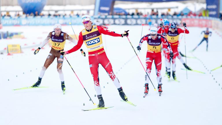 Skiathlon der Langläufer im norwegischen Trondheim.
