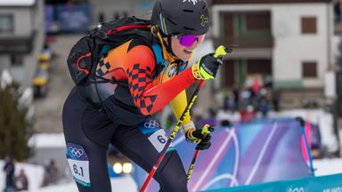 Die deutsche Skibergsteigerin Tatjana Paller bei den Olympischen Winterspielen 2026