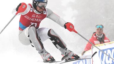 Der Niederländer Marcel Hirscher beim ersten Durchgang des Slaloms der Männer während des FIS-Alpinski-Weltcups in Levi, Finnland, am 17.11.2024.
