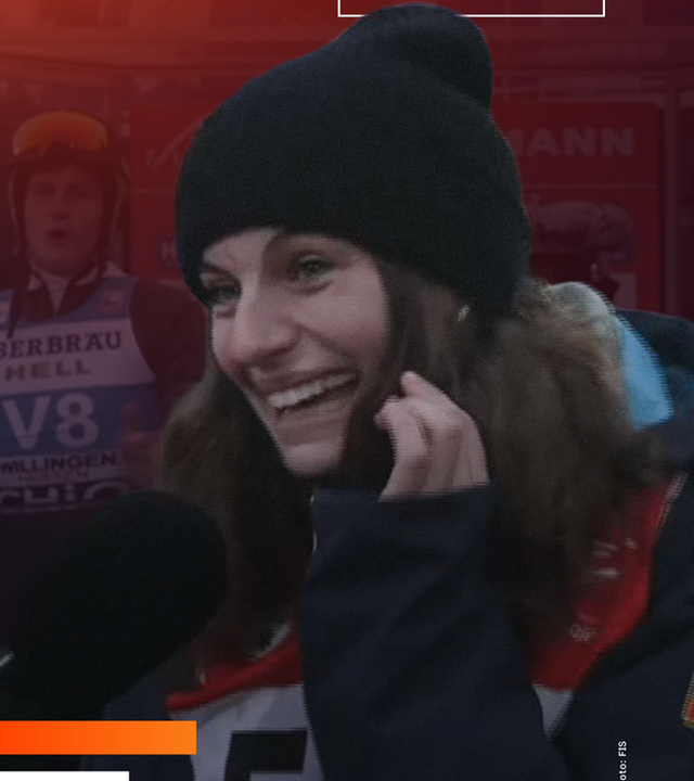 Heiratsantrag beim Skispringen