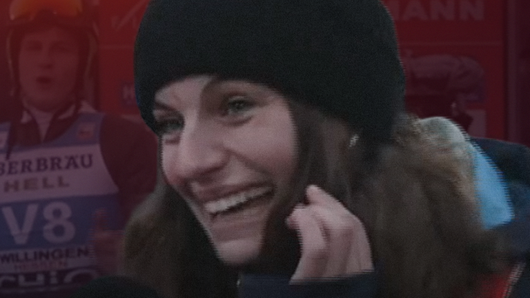 Heiratsantrag beim Skispringen