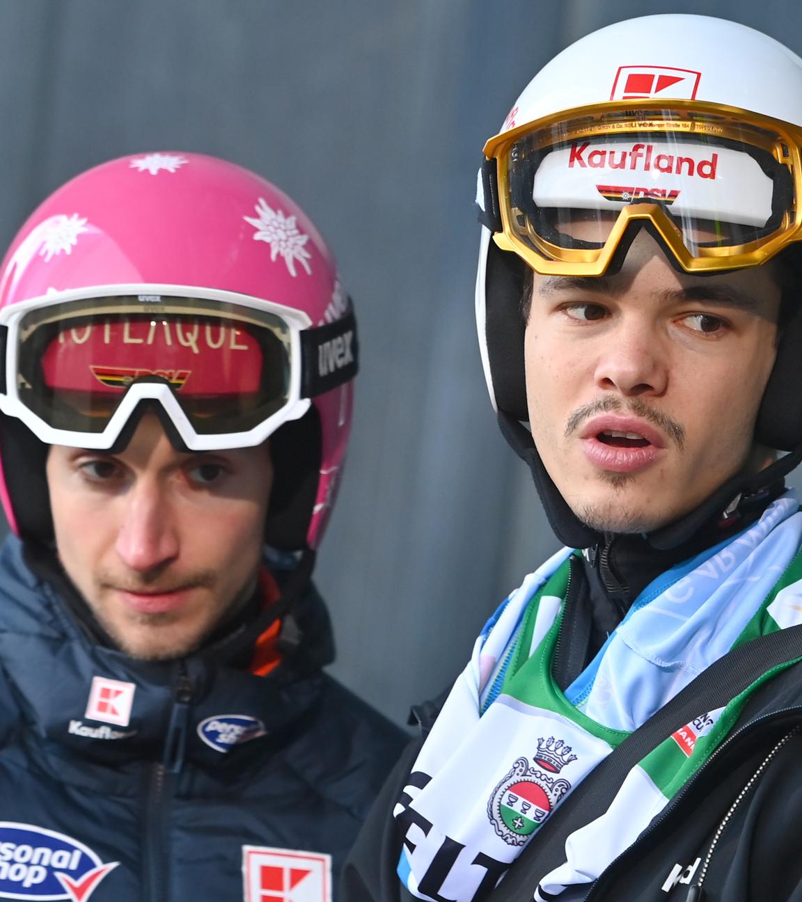 Skispringen: Felix Hoffmann und Philipp Raimund.
