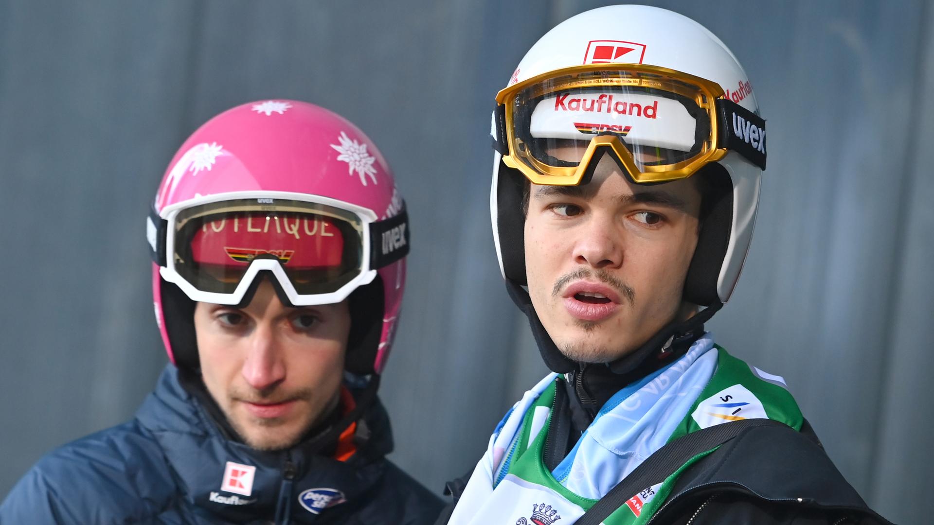 Skispringen: Felix Hoffmann und Philipp Raimund.