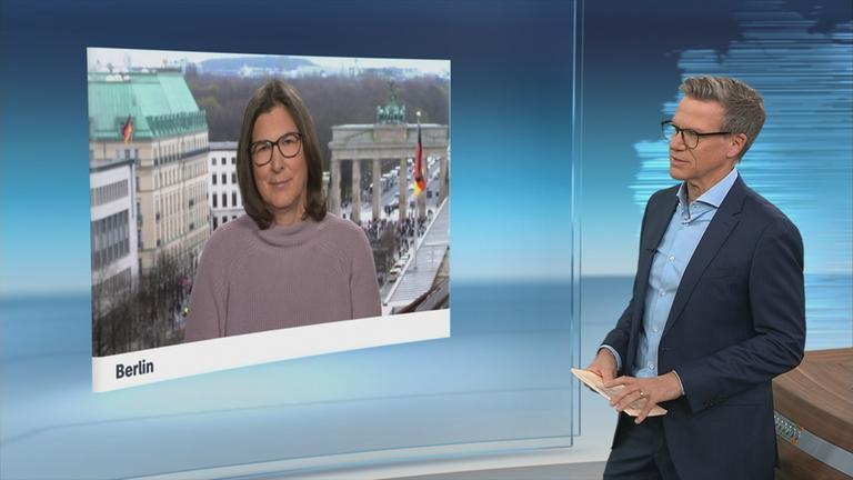 Schaltgespräch zwischen Moderator und Heike Slansky