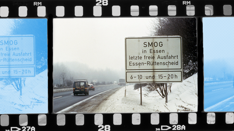 Erster Smog-Alarm im Ruhrgebiet - im Retro Design