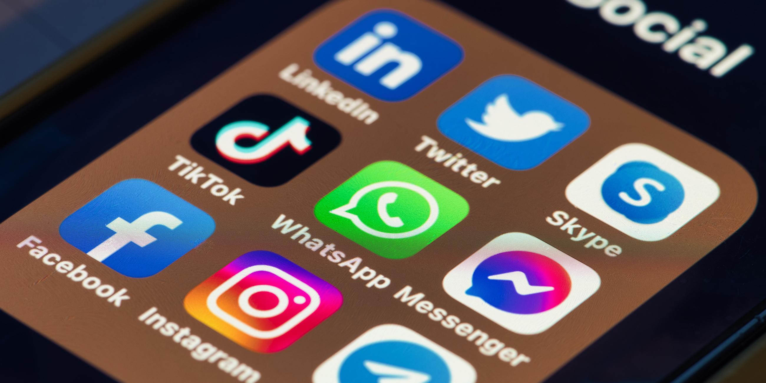 Soziale Netzwerk-Apps auf dem Smartphone