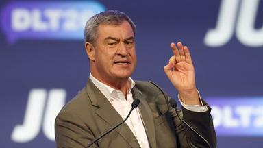 Markus Söder, Ministerpräsident des Landes Bayern, spricht beim Deutschlandtag der Jungen Union.