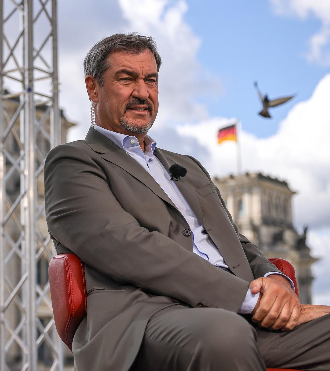 Markus Söder beim ARD-Sommerinterview