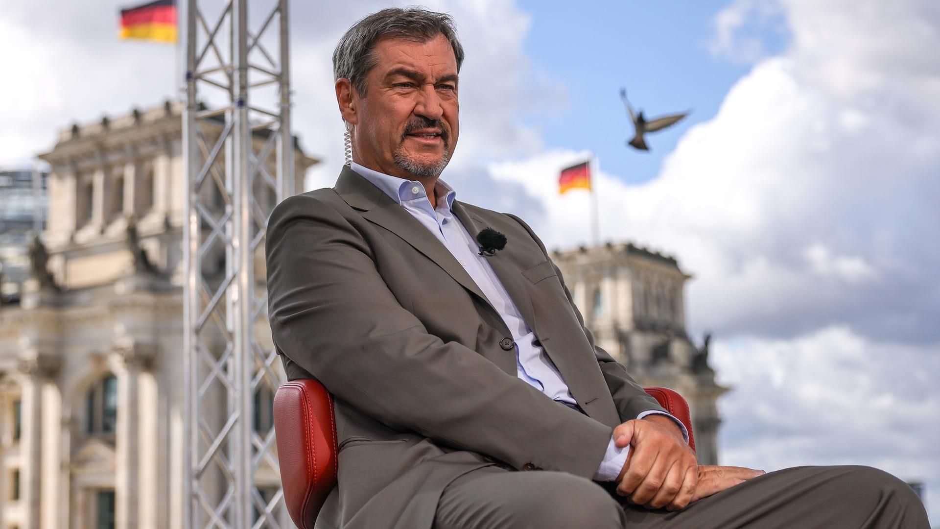 Markus Söder beim ARD-Sommerinterview
