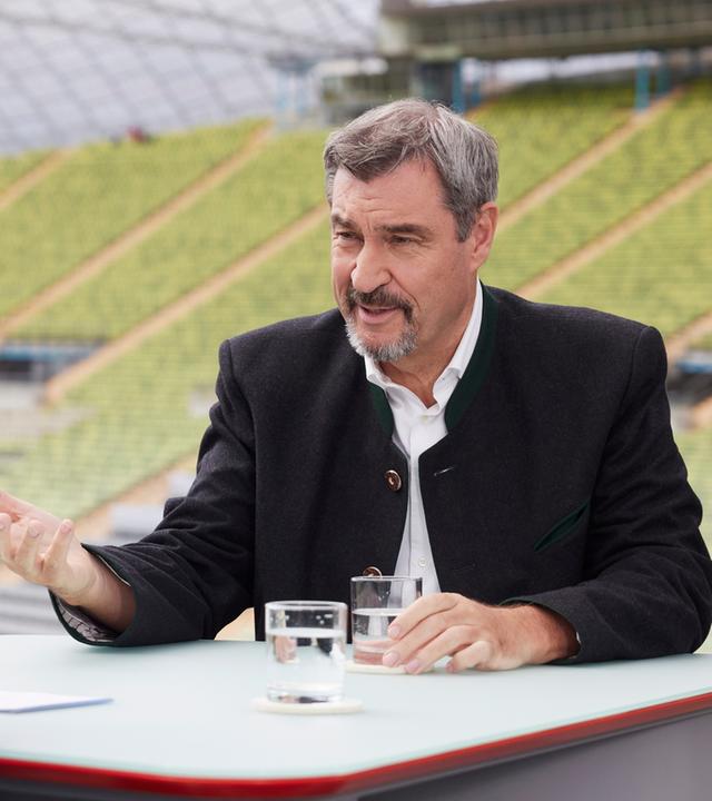 Markus Söder im Sommerinterview mit dem Moderator Wulf Schmiese