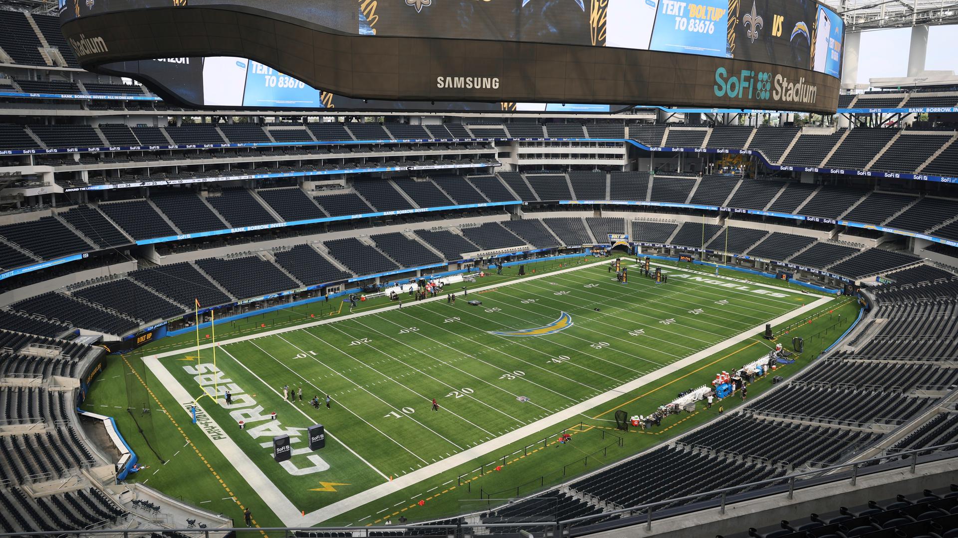 Innenansicht des Sofi-Stadions in Los Angeles