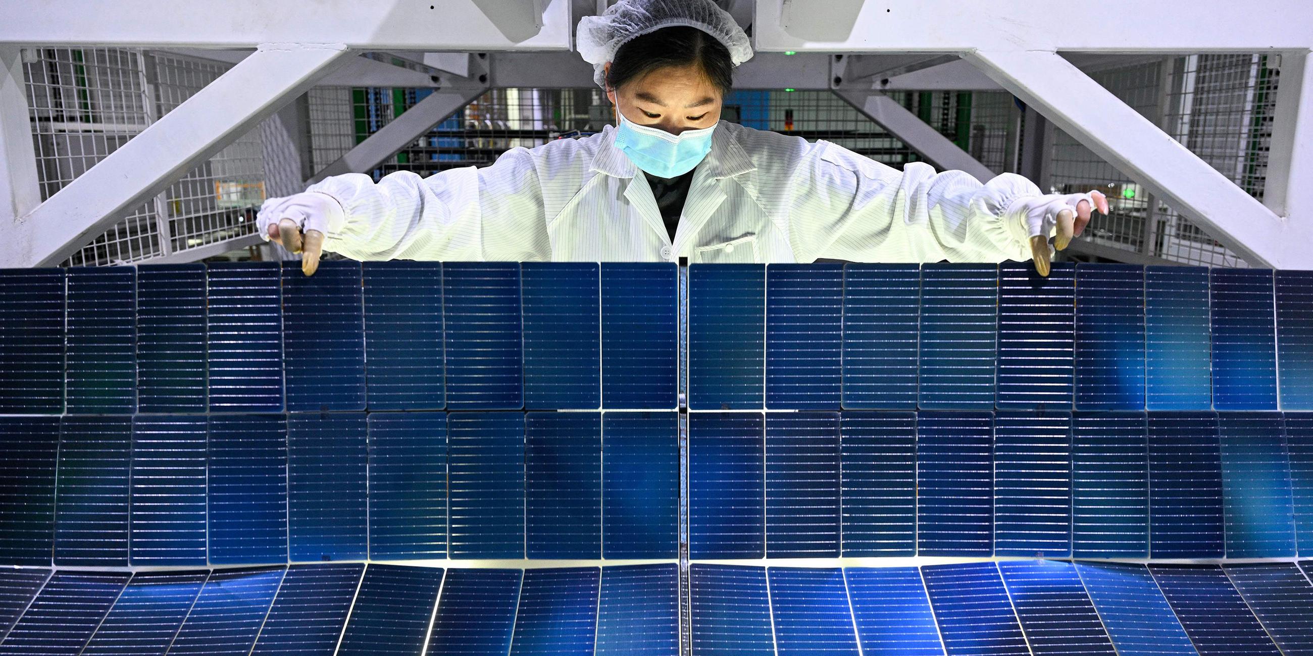 Chinesische Produktion von Solarpanel