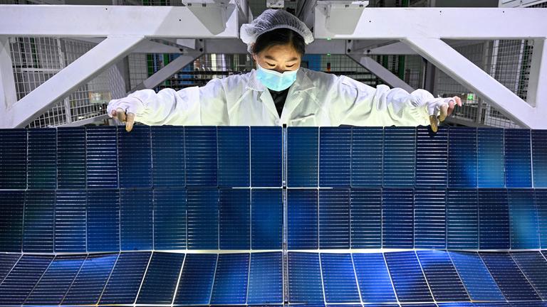 Chinesische Produktion von Solarpanel
