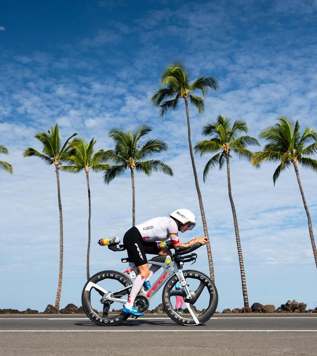 Die norwegische Triathletin Solveig Lovseth während des Ironman-Triathlons auf Hawaii am 11. Oktober 2026.
