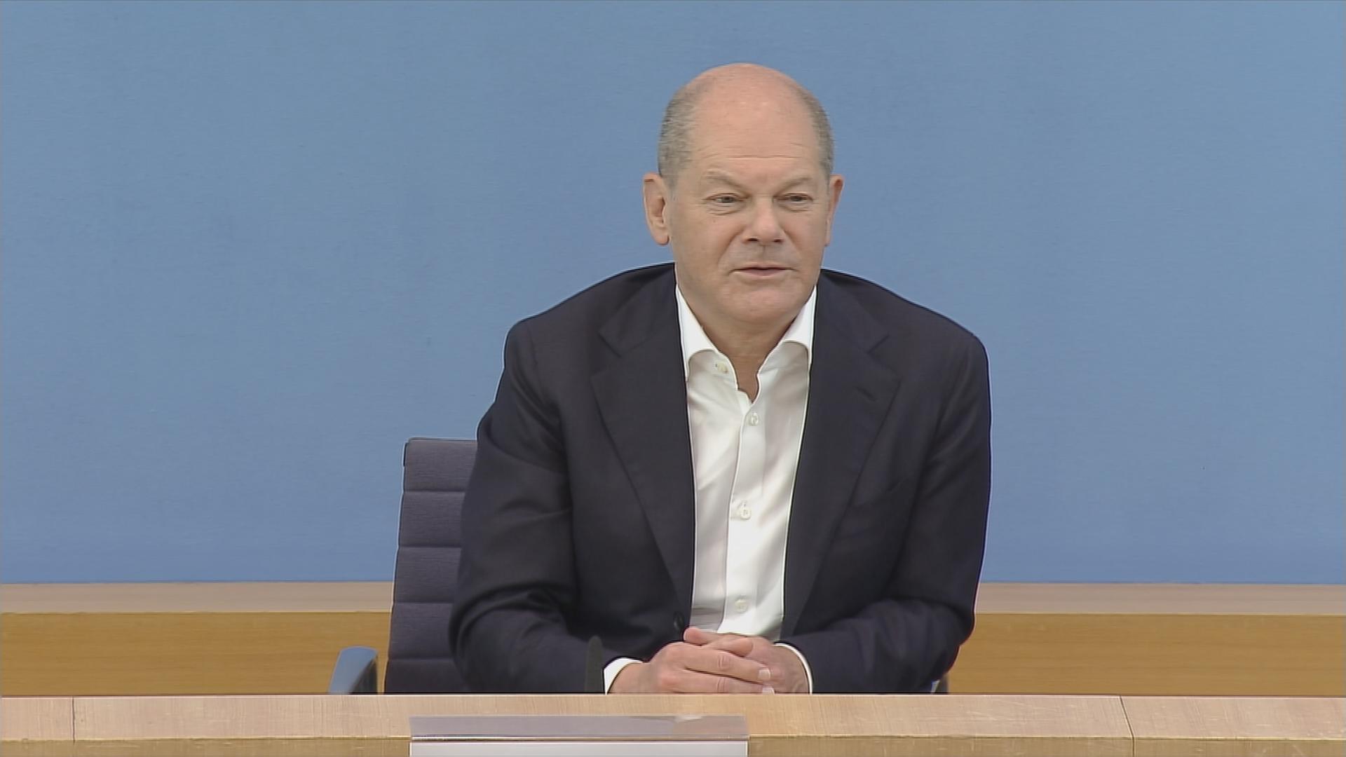 Olaf Scholz bei der Sommer-PK in Berlin