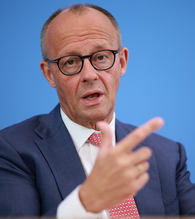 Bundeskanzler Friedrich Merz bei der Sommerpresssekonferenz