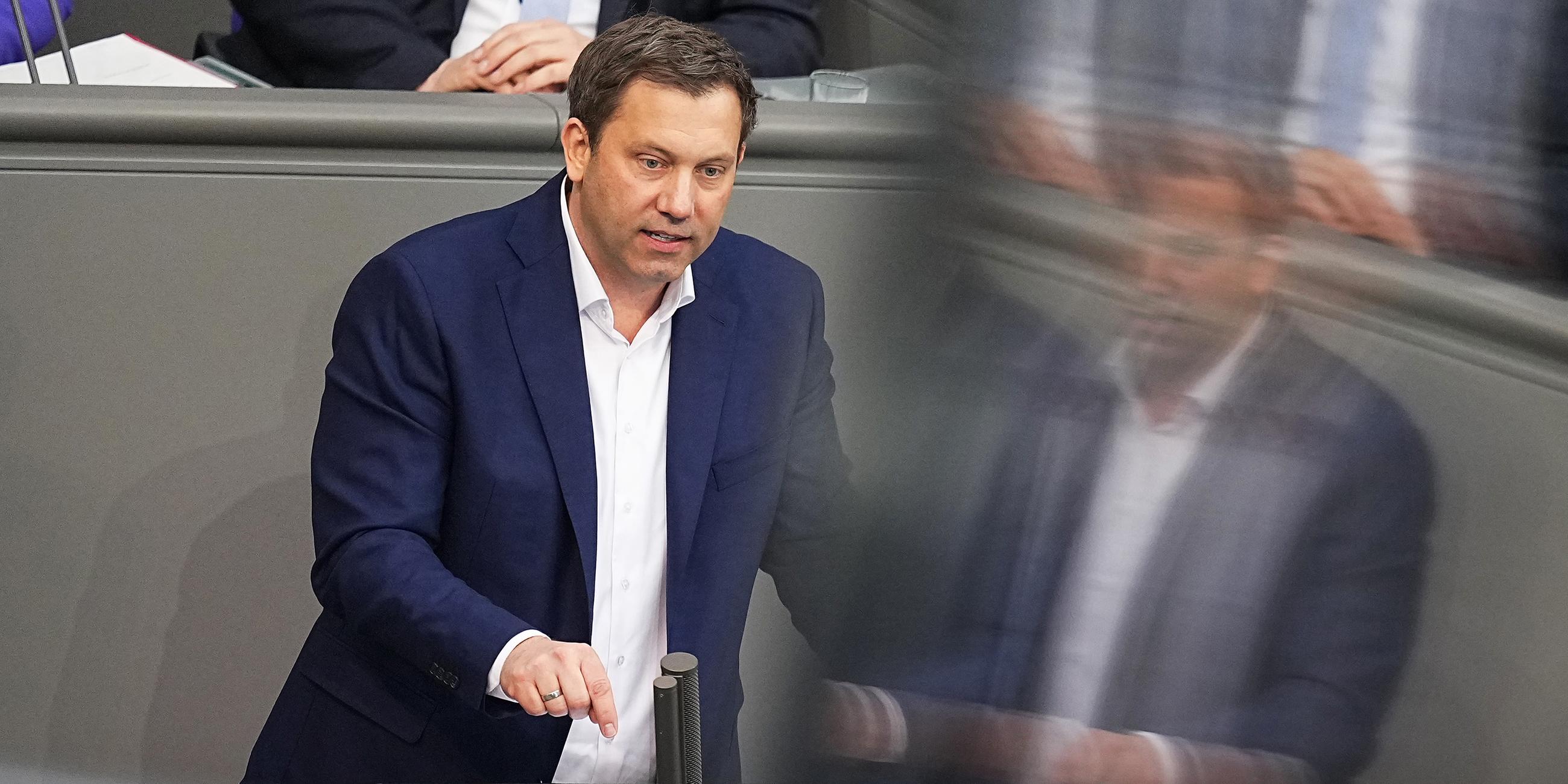 Lars Klingbeil, aufgenommen am 18.03.2025 im Bundestag in Berlin