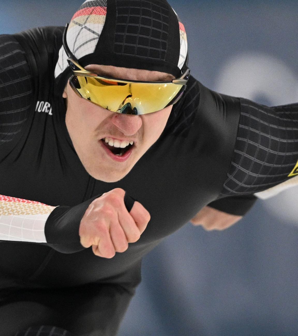 Finn Sonnekalb im olympischen 1000-Meter-Rennen