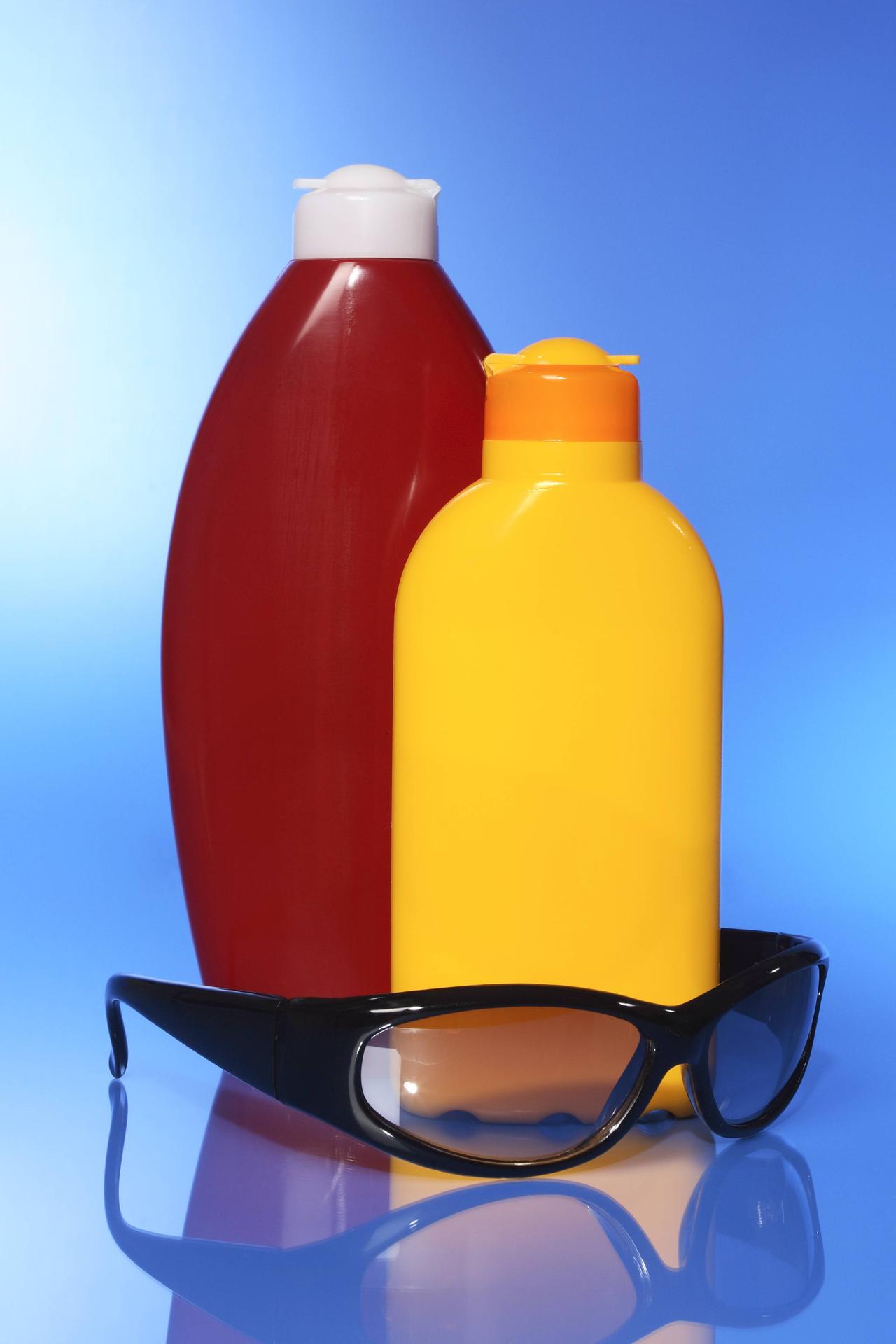 Sonnencreme-Verpackungen