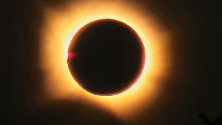 Sonnenfinsternis an der Costa del Azahar in Spanien