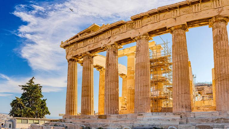 Sonniges Wetter in Athen, Griechenland, aufgenomme am 10.03.2025