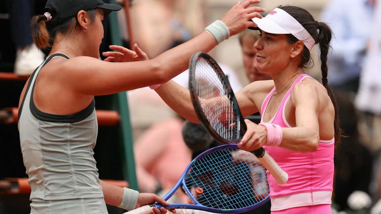 Sorana Cirstea (r.) und China's Wang Xiyu
