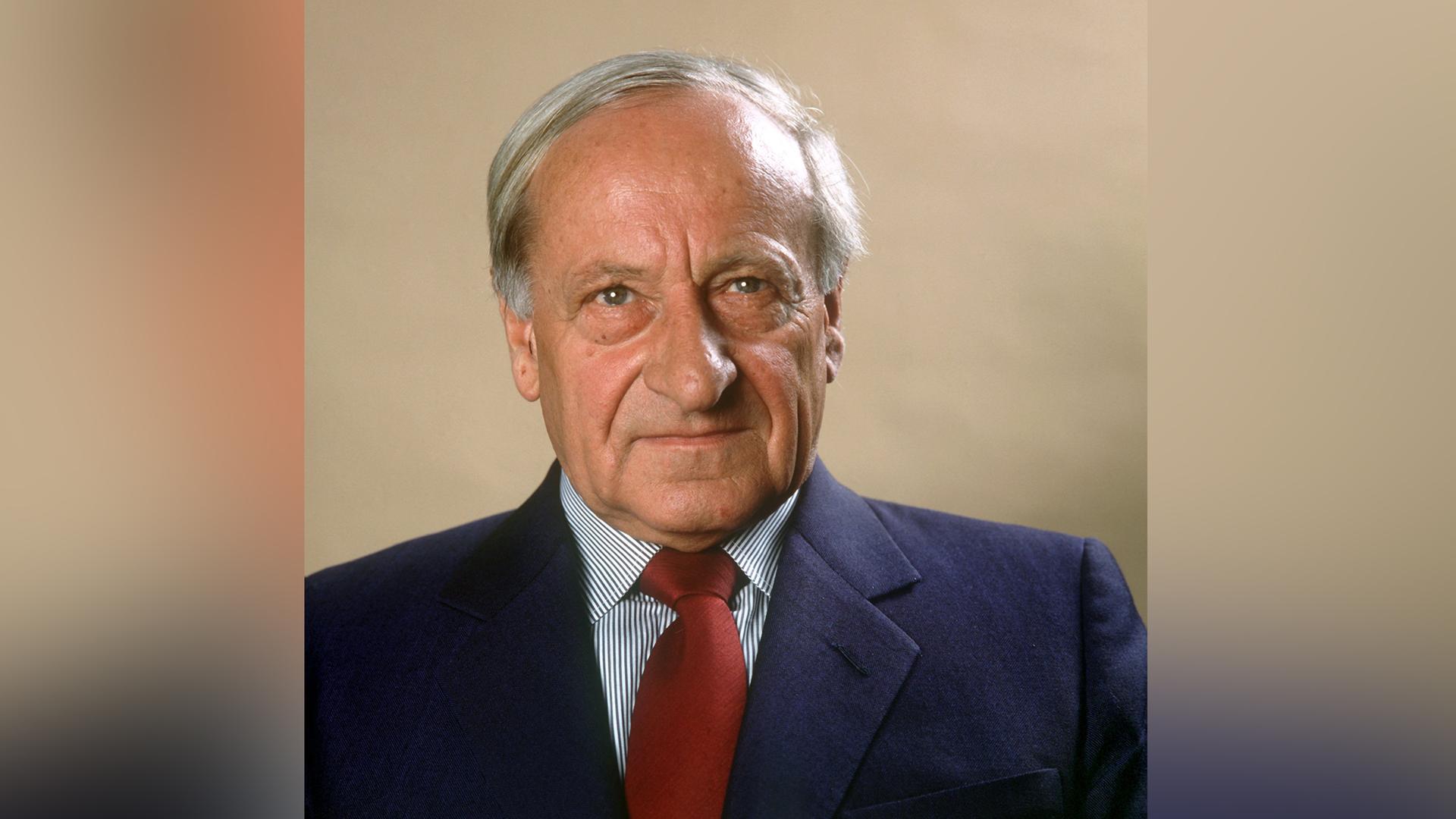 Der österreichische Pädagoge und Gründer der SOS-Kinderdörfer, Hermann Gmeiner, aufgenommen im September 1983. 