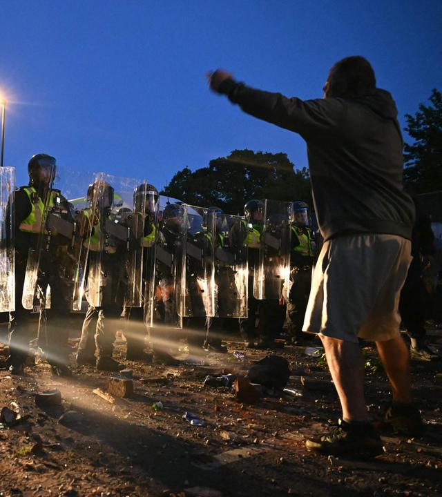 Protest in Southampton gegen das Vorgehen der Polizei im Fall Henry Nowak am 2. Juni 2026