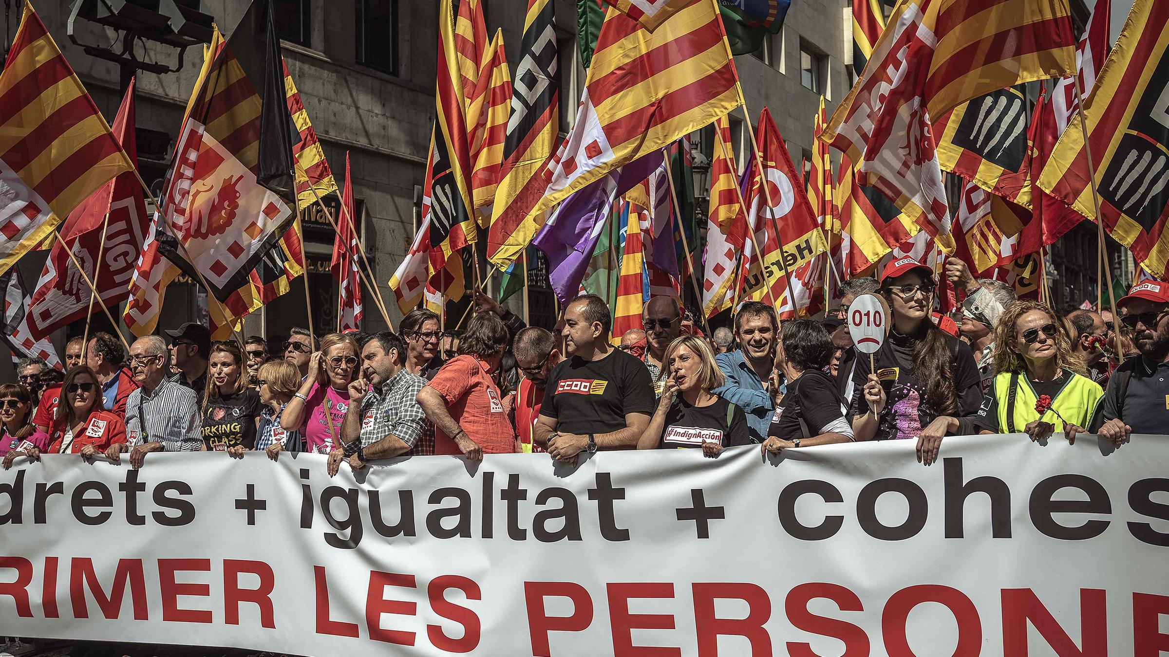 1. Mai-Demos: Spanien