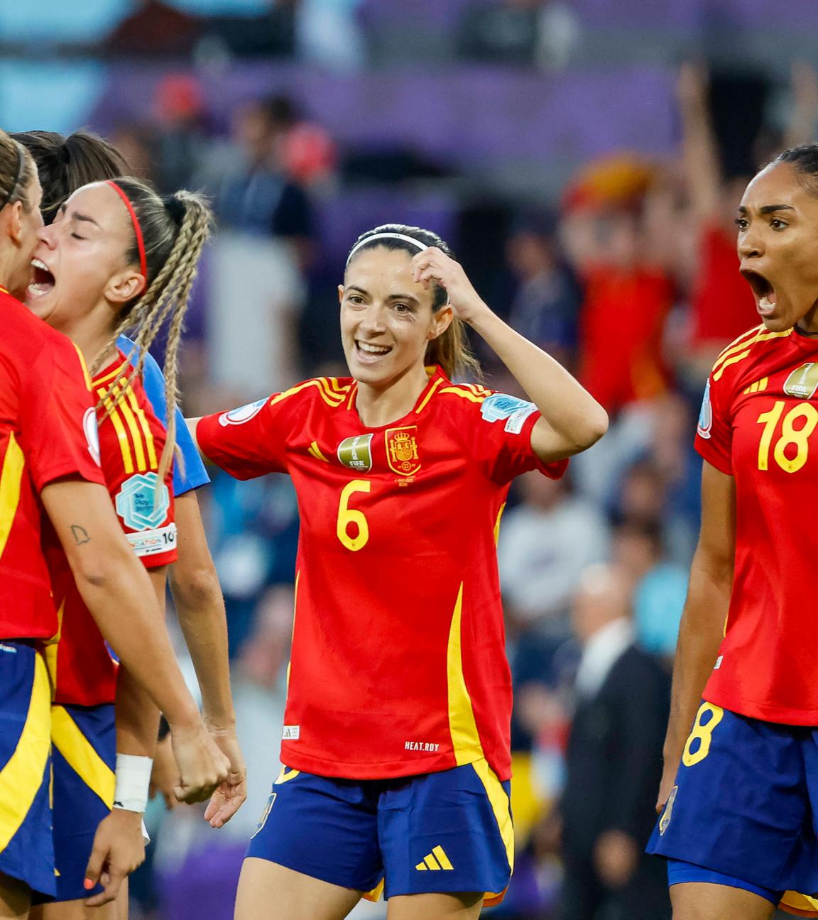 Torjubel Spanien beim 1:1 durch Athenea (Spanien, 10).