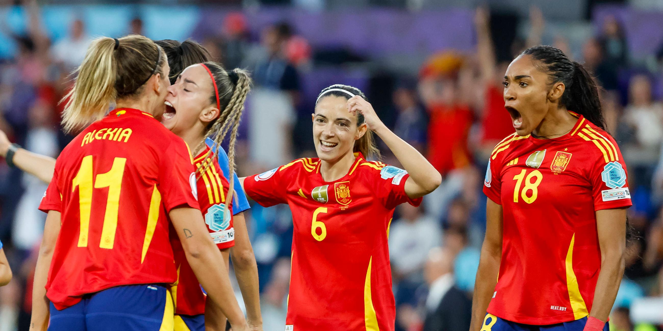 Torjubel Spanien beim 1:1 durch Athenea (Spanien, 10).