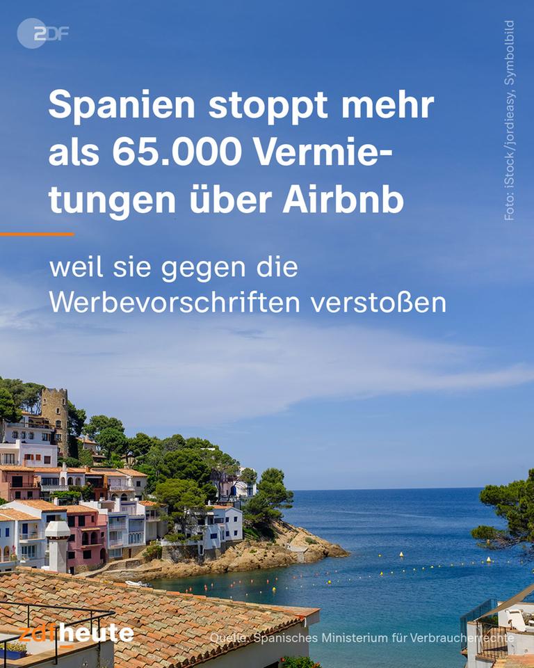 Spanien stoppt mehr als 65.000 Vermietungen über Airbnb