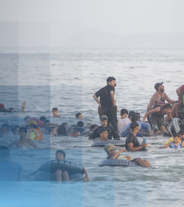 Mehrere Geflüchtete aus Marokko nach Ceuta.